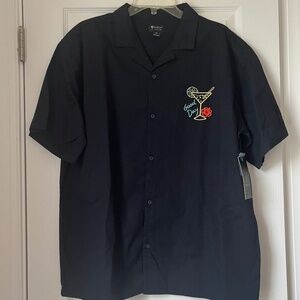 New Men’s Matix 100% Cotton Shirt Navy Size L